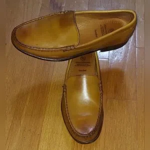 ALLEN EDMONDS SANIBEL 46829 MEN\'S BRITISH TAN LEATHER LOAFERS SIZE 11 B USA Vintage Allen Edmonds Sanibel Moc Toe Loafers 9D - Etsy main image 4